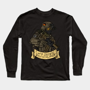 german bundeswehr, deutchland. army soldier with motto. Long Sleeve T-Shirt